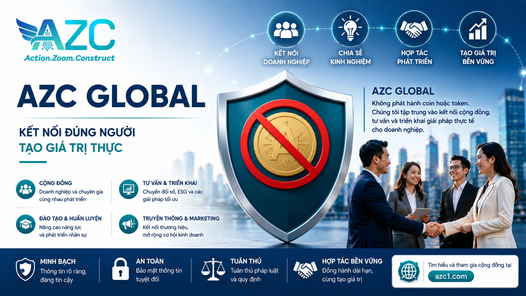AZC GLOBAL có phát hành coin hoặc token không?