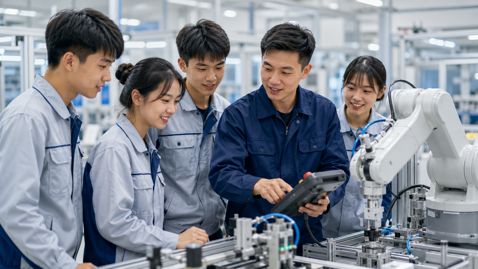 Sinh viên thực hành trong môi trường công nghệ cao